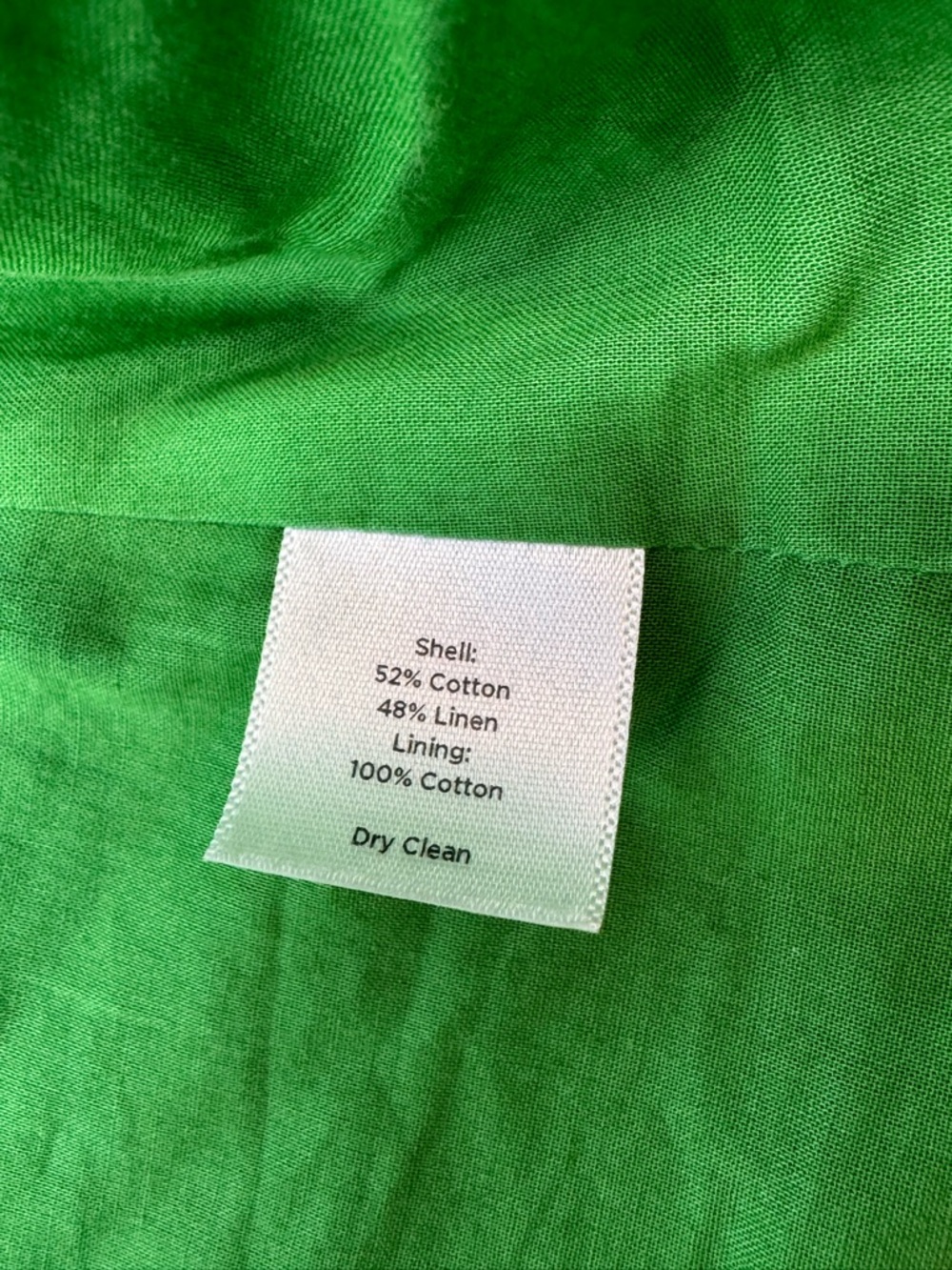 Talbots Blazer Womens 12P Green Linen Blend Open Front Lined Career Jacket F1 - Picture 4 of 4